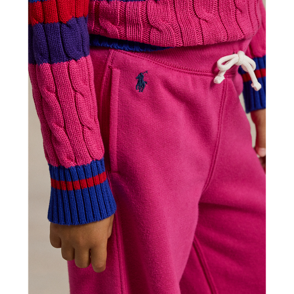 Fleece-Jogginghose mit weitem Bein Girls 1.5-6.5 Years in College-Pink/Navy 5
