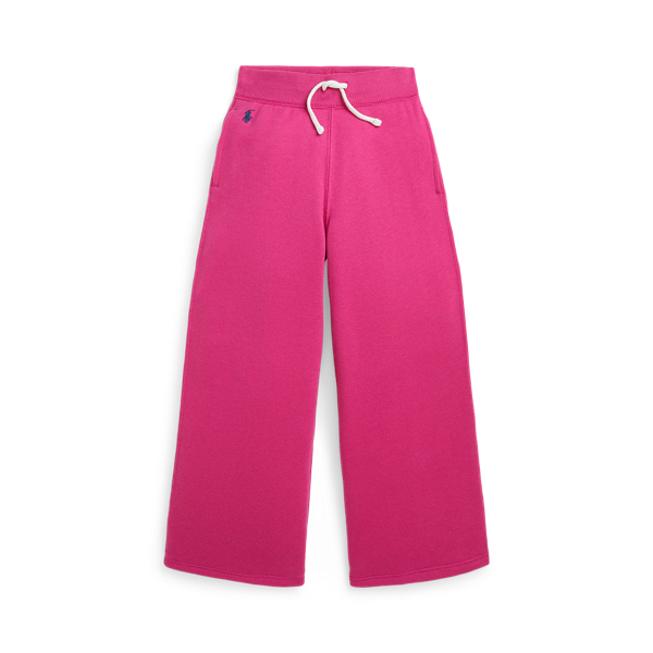 Fleece-Jogginghose mit weitem Bein Girls 1.5-6.5 Years in College-Pink/Navy 2
