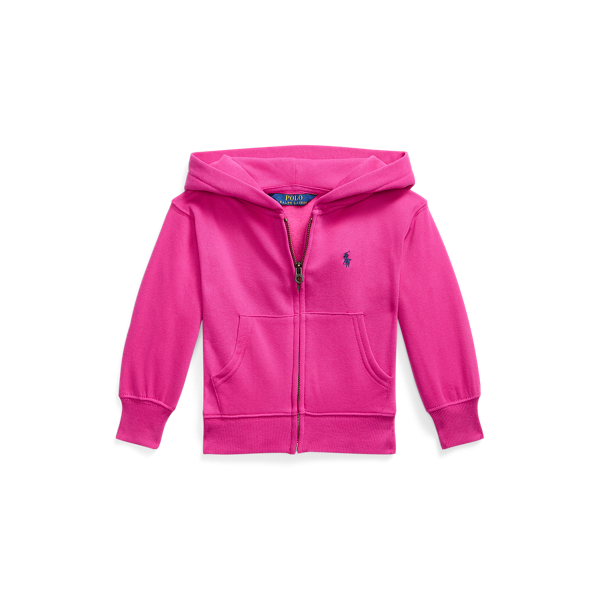 Fleece hoodie met volledige ritssluiting