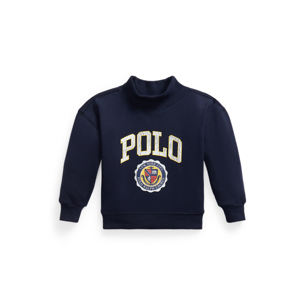 Fleece-Sweatshirt mit Logowappen