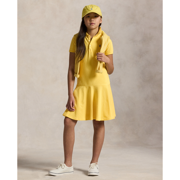 Stretch Mesh Polo Dress