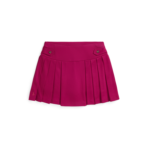 Skort in tessuto ponte a pieghe