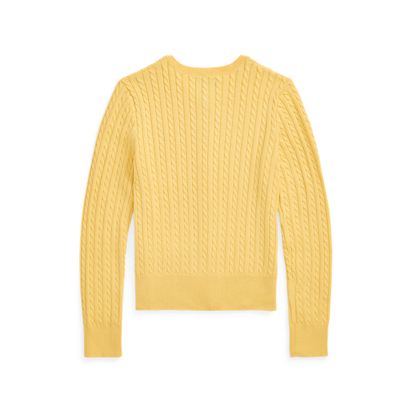 Baumwollcardigan mit Zopfmuster Girls 7-14 Years in Maisgelb/Lagunen-Pink 2