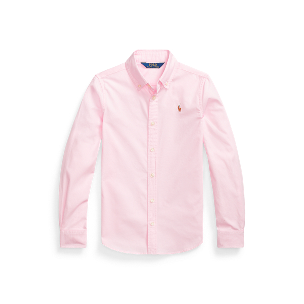 Camisa de algod&atilde;o Oxford com folhos