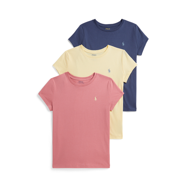 Multi Cotton Jersey Crewneck Tee 3-Pack Girls 7-16 2