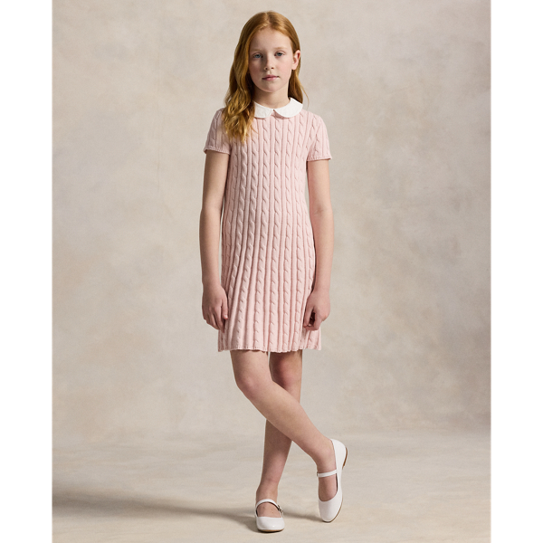 Cable-Knit Cotton Sweater Dress