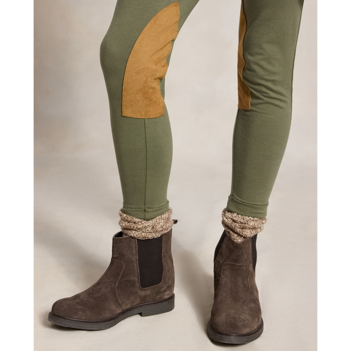 Леггинсы Ralph Lauren Equestrian-Inspired Jersey Legging, цвет: Оливковый — фото 3