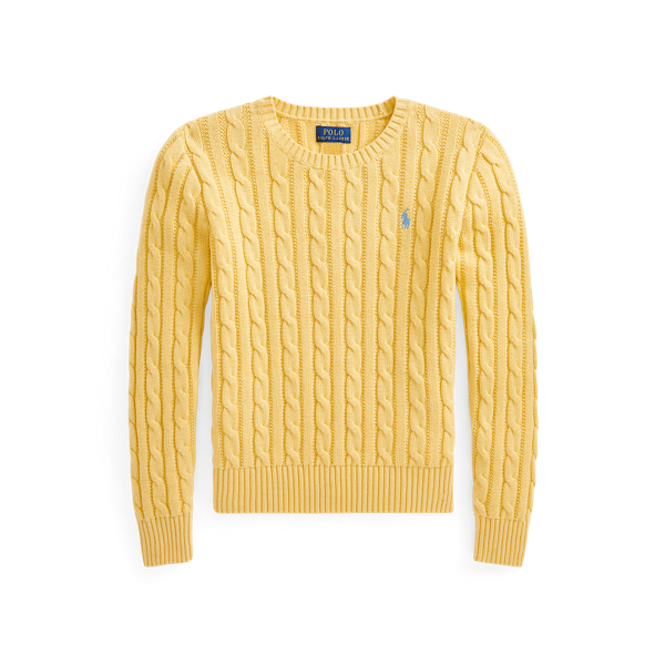 Baumwollpullover mit Zopfmuster