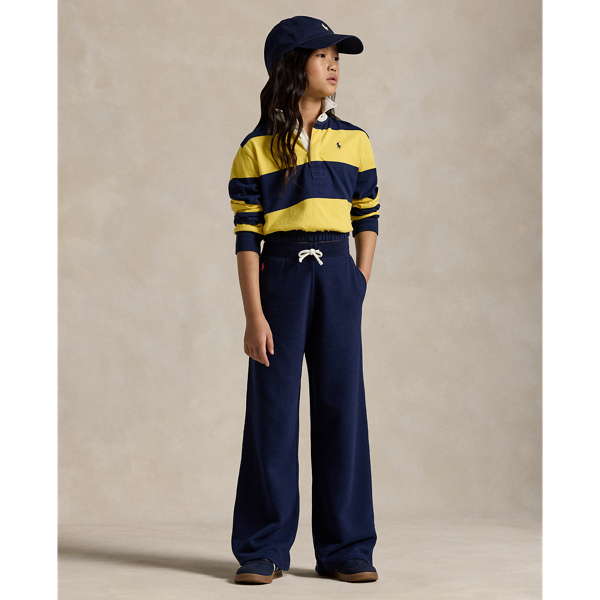 Newport Navy/College Pink Fleece Wide-Leg Sweatpant Girls 7-16 1