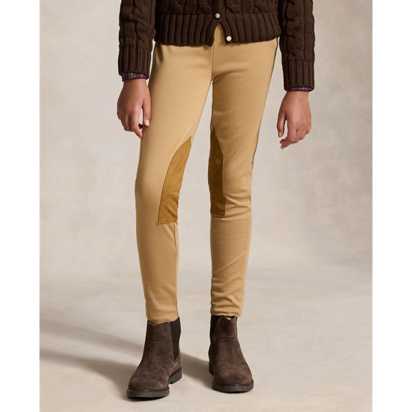 Classic Camel Equestrian-Inspired Ponte Legging Girls 7-14 Years 4