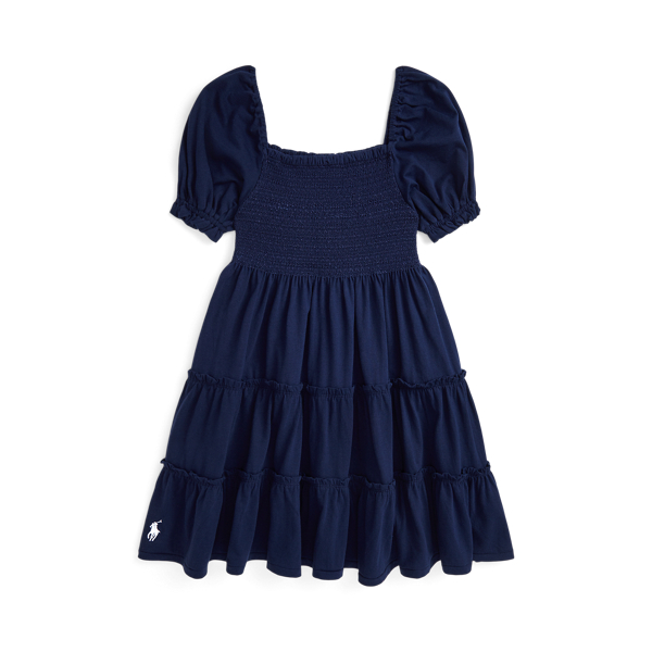 Smocked Cotton Jersey Dress Girls 7-14 Years w 1
