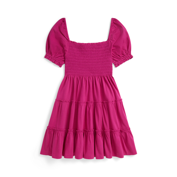 Smocked Cotton Jersey Dress