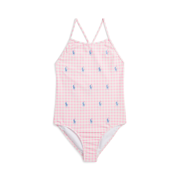 Polo Pony One-Piece Swimsuit Girls 7-14 Years 1