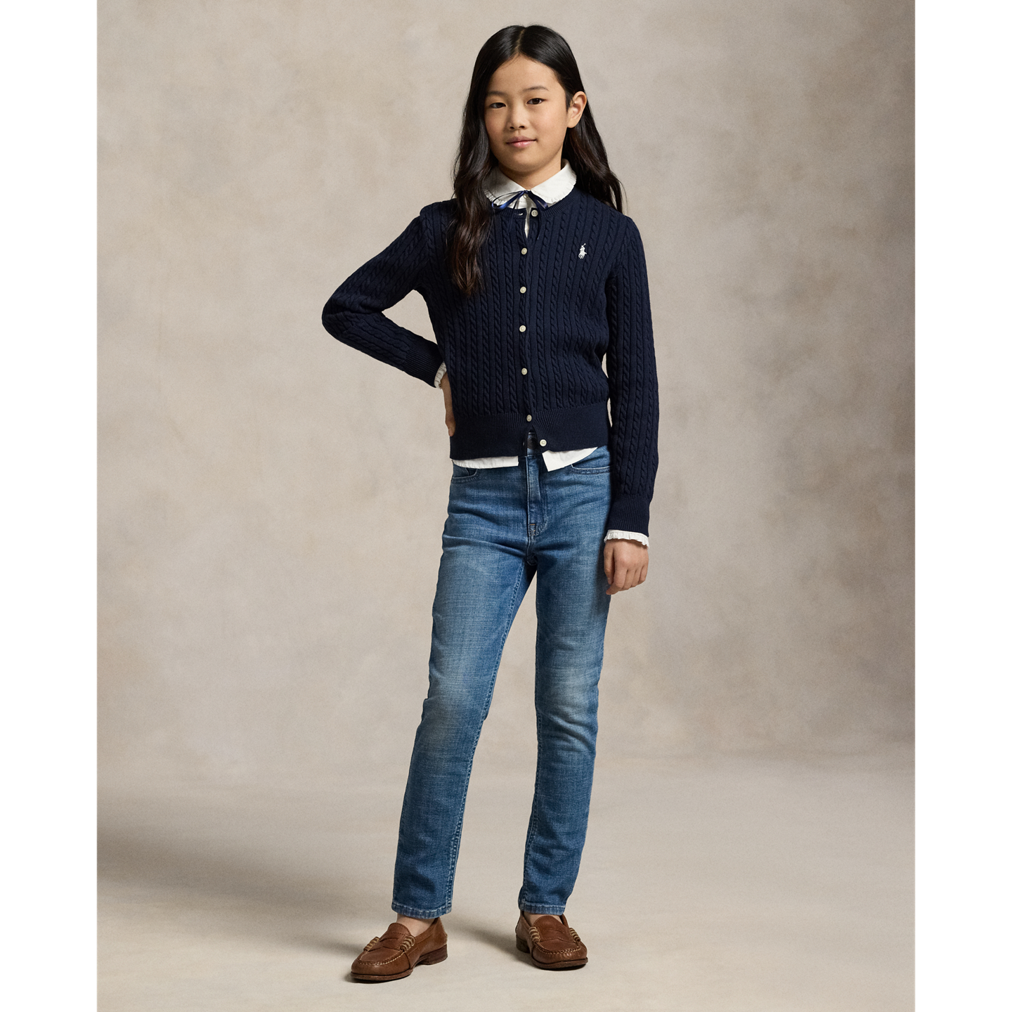 Детские джинсы Ralph Lauren High-Rise Skinny Fit Stretch, цвет: Варёный — фото 5