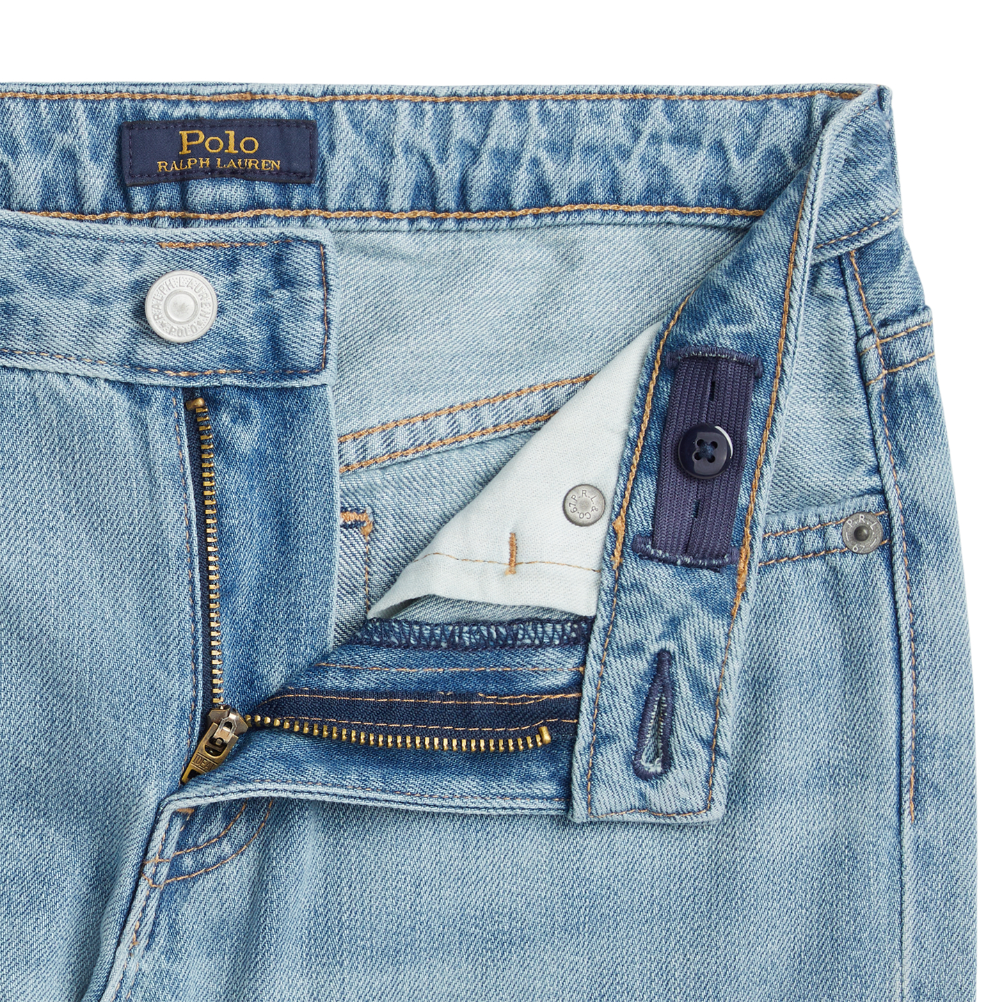 Детские джинсы Ralph Lauren Slim Taper Indigo, цвет: Варёный — фото 2