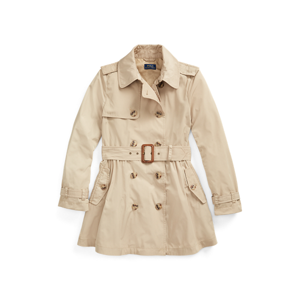 Water-Resistant Hooded Trench Coat