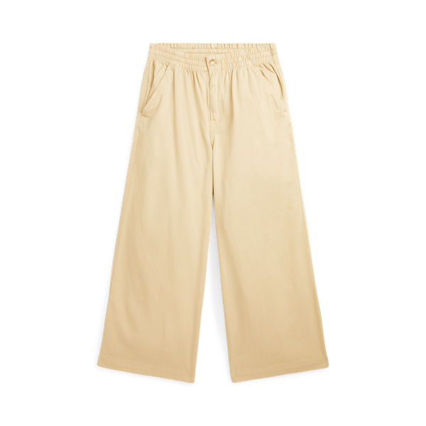 Pantal&oacute;n de pernera ancha de sarga