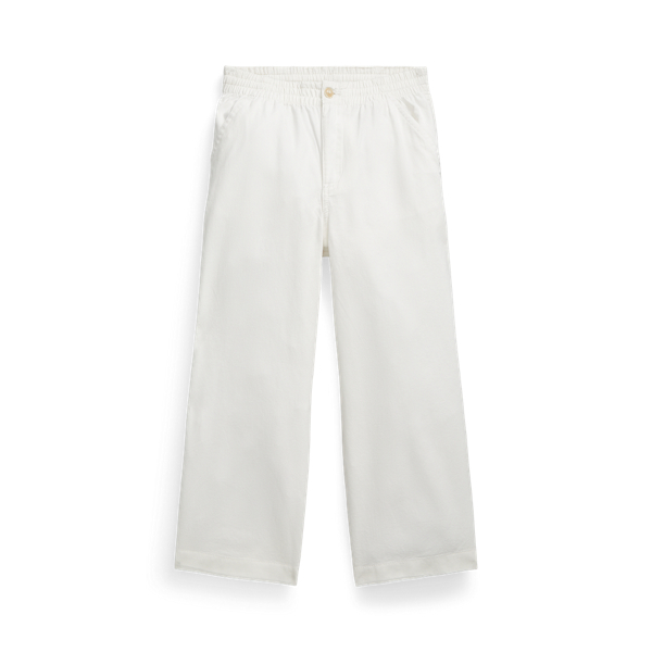 Cotton Twill Wide-Leg Trouser