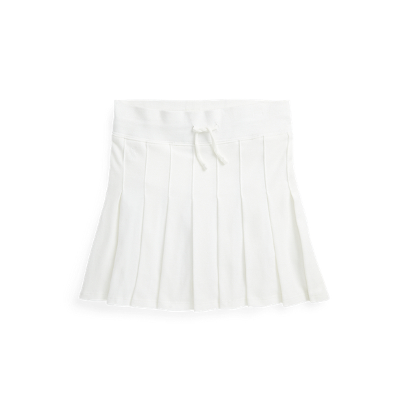 Pleated Cotton Mesh Skort
