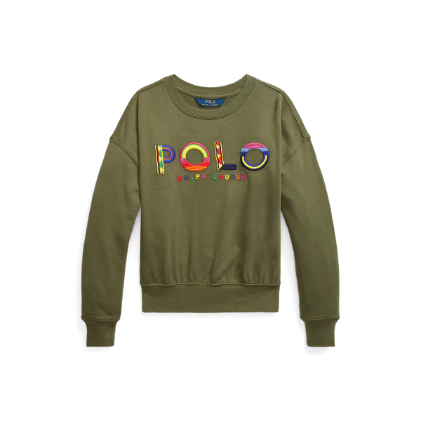 Fleece-Sweatshirt mit Logo