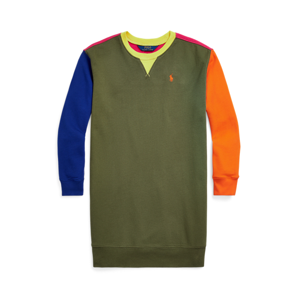 Robe sweat en molleton color-block