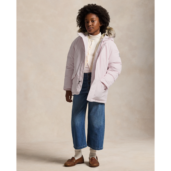 Faux-Fur-Trim Down Parka
