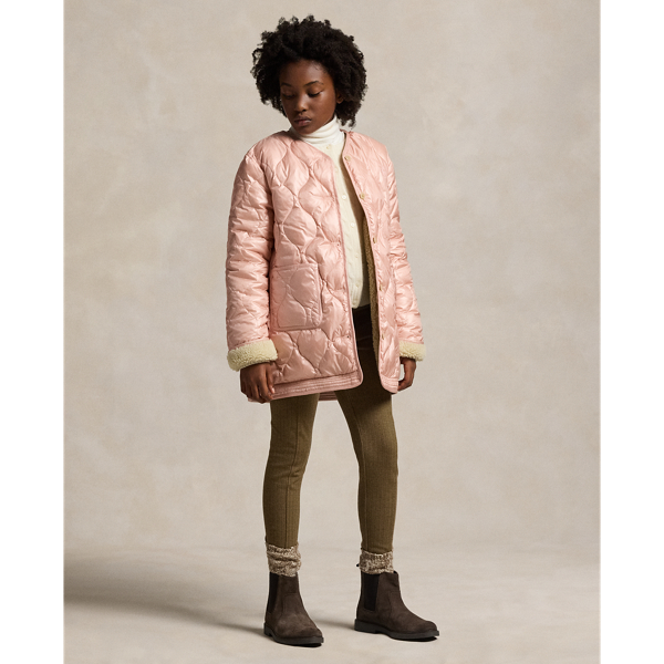 Quilted Teddy Fleece Reversible Jacket