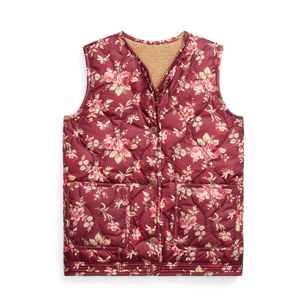 Quilted Teddy Fleece Reversible Gilet