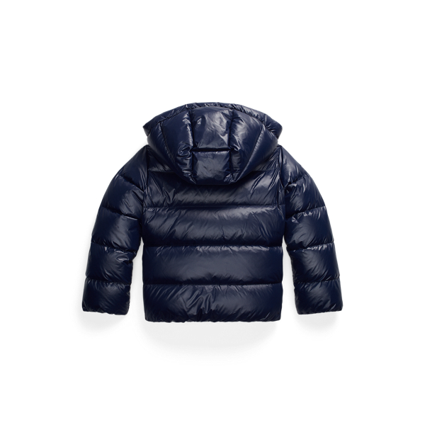 Ralph lauren hooded down jacket navy on sale