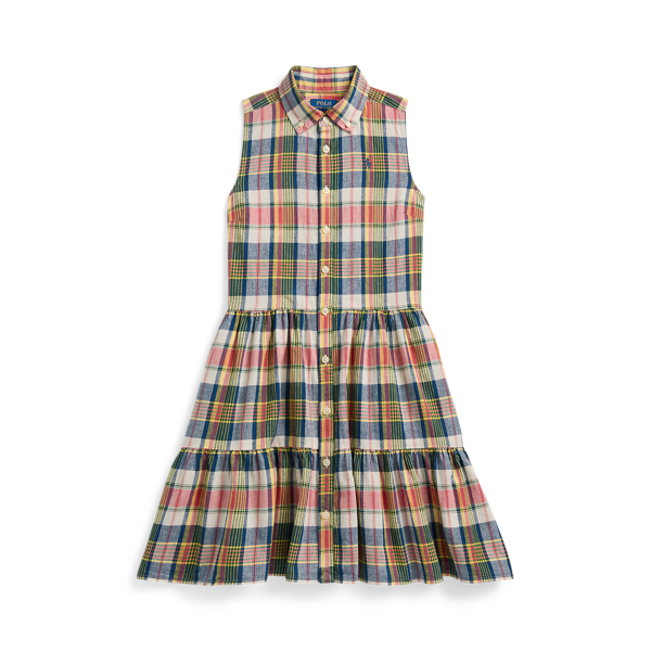 Plaid Cotton Madras Shirtdress