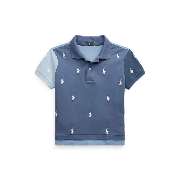 Polo Pony Stretch Mesh Boxy Polo Shirt