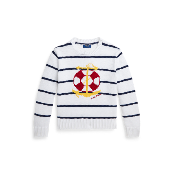 Knit-Anchor Cotton Sweater