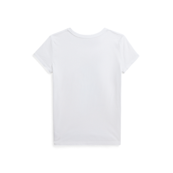 White Polo Bear Cotton Jersey Tee Girls 7-16 for back to school 2