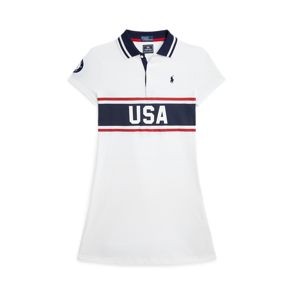 Team USA Stretch Mesh Polo Dress