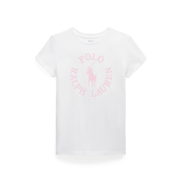 T-shirt em malha de algod&atilde;o com Big Pony Girls 7-14 Years em 1