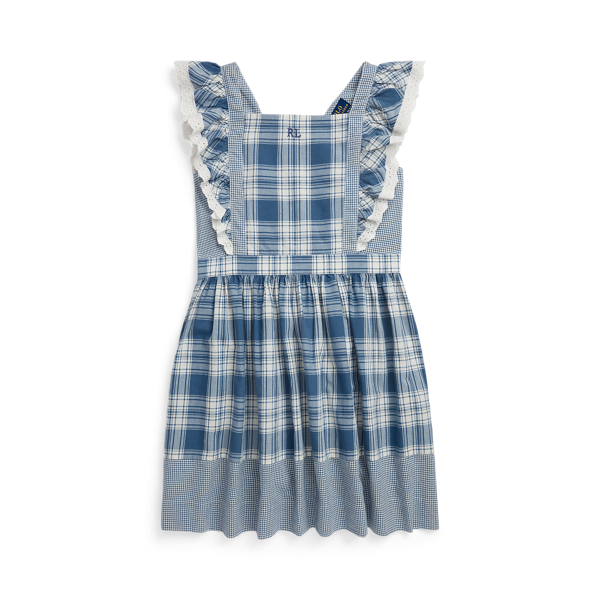 Geruite katoenen madras jurk