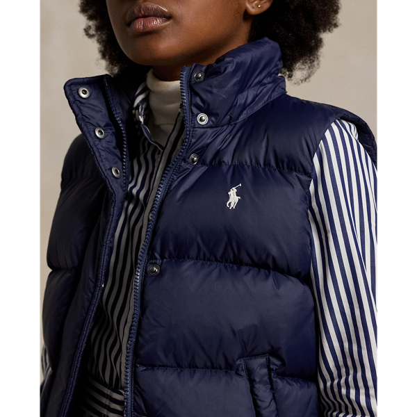 Ralph lauren down hooded gilet sales