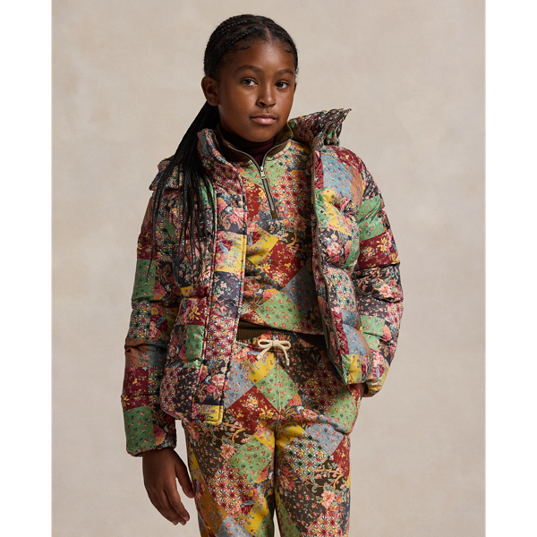 Victoria Patchwork Patchwork Down Jacket Girls 7-16 1