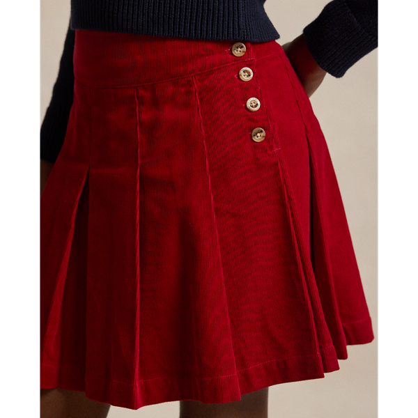 Pleated Cotton Corduroy Skirt for Girls Ralph Lauren SA