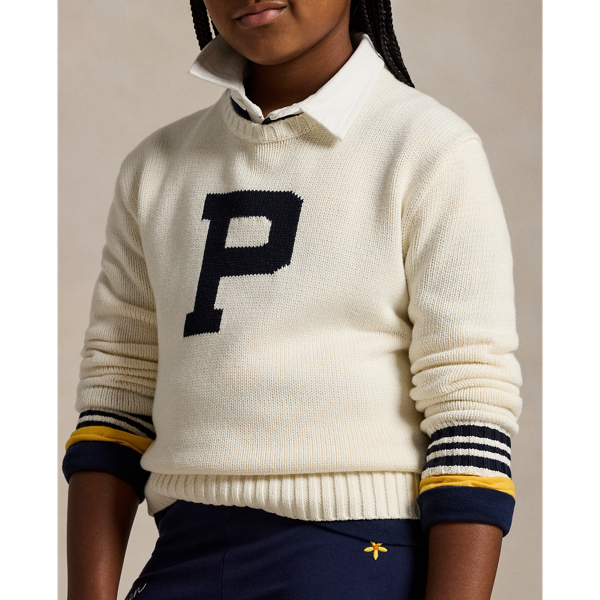 Cotton Letterman Sweater