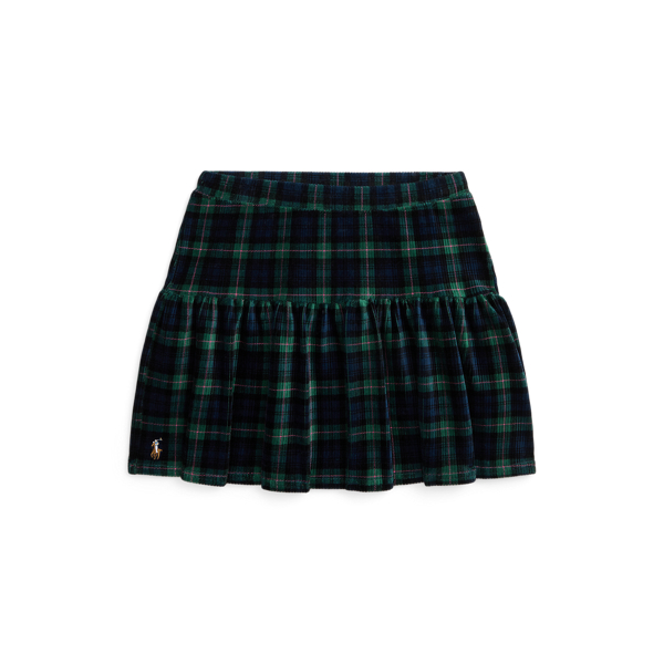 Plaid Tiered Corduroy Skirt Girls 7-14 Years 1