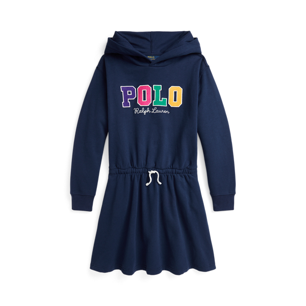 Corduroy-Logo Fleece Hoodie Dress