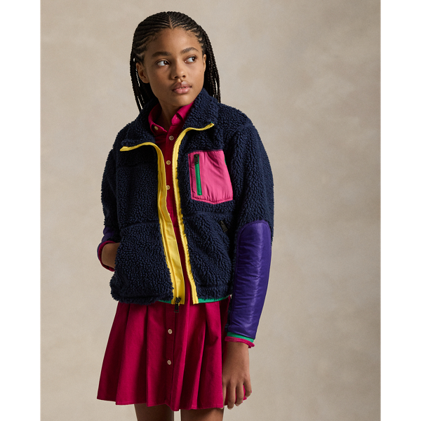 Veste en molleton color-block