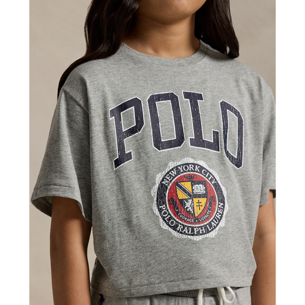 Andover Heather Logo Crest Cotton Jersey Boxy Tee Girls 7-16 5