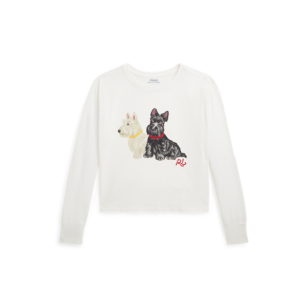 Dog-Print Jersey Boxy Long-Sleeve Tee Girls 7-14 Years 1