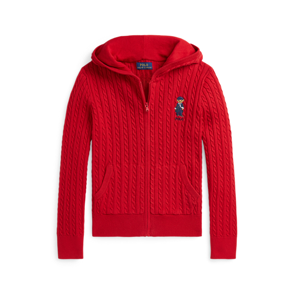 Polo Bear Cotton Full Zip Sweater