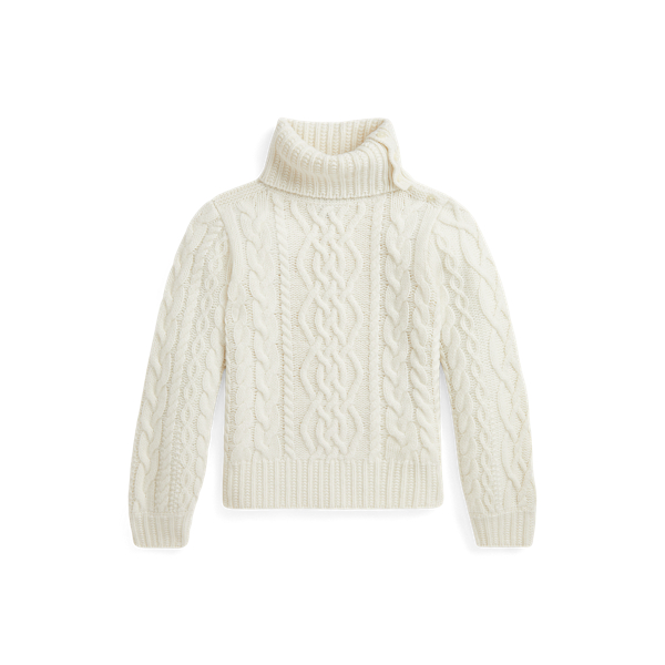 Aran-Knit Wool-Cashmere Sweater