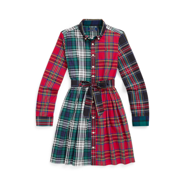 Multi Plaid Cotton Fun Shirtdress Girls 7-16 1