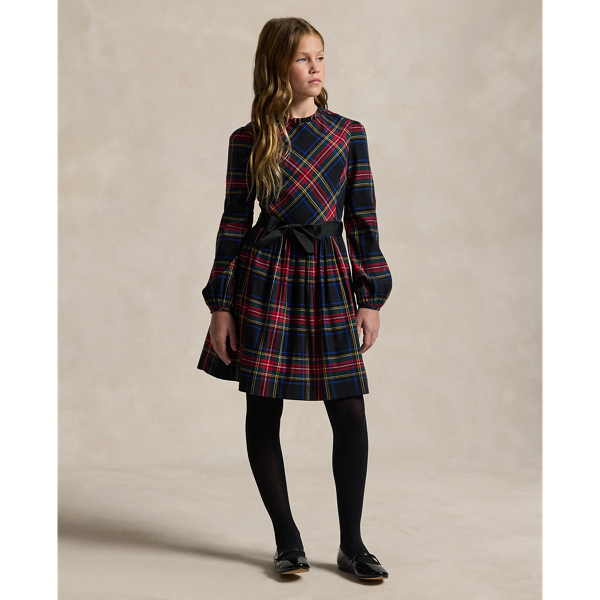 Plaid Cotton Sateen Dress