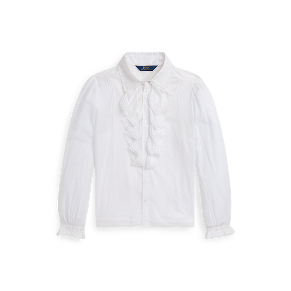 Ralph lauren ruffle shirt deals